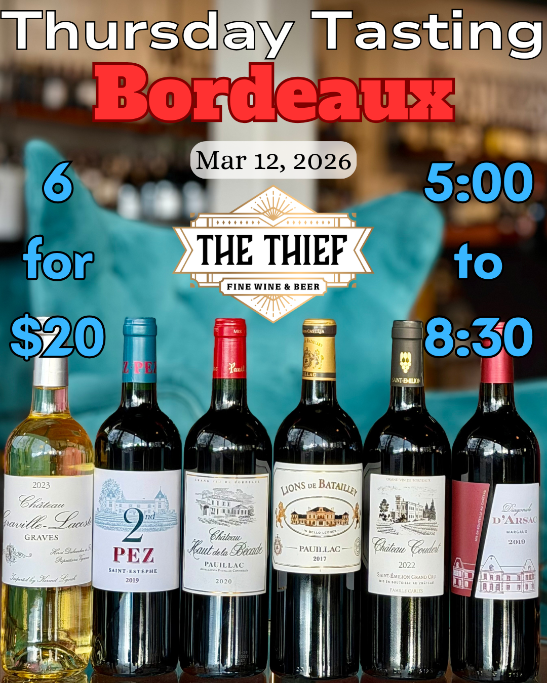 Thursday Tasting — Bordeaux | March 12, 2026
