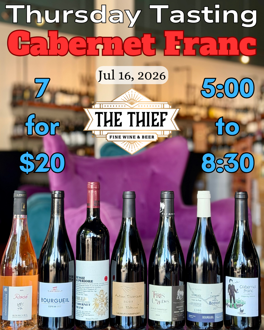 Thursday Tasting — Cabernet Franc | July 16, 2026