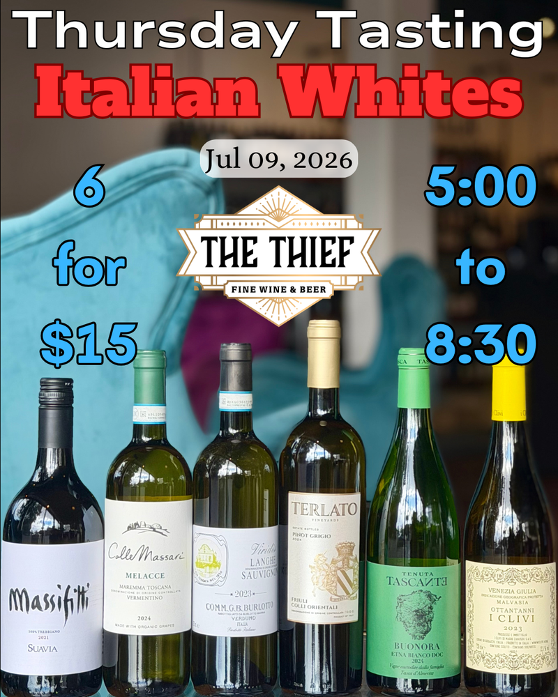 Thursday Tasting — Italian Whites | July 9, 2026