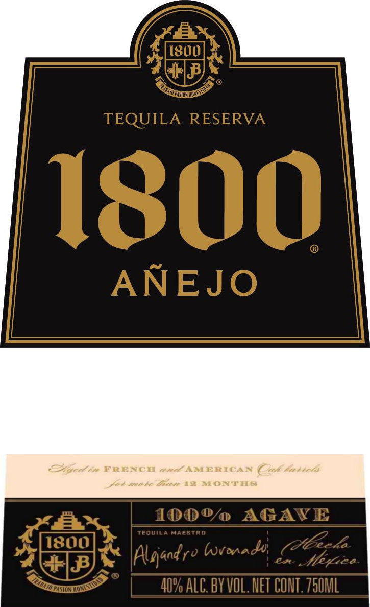 1800 Cristalino Anejo Tequila 750mL