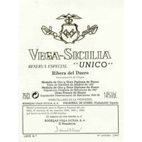 Bodegas Vega Sicilia Unico Reserva Especial R.24