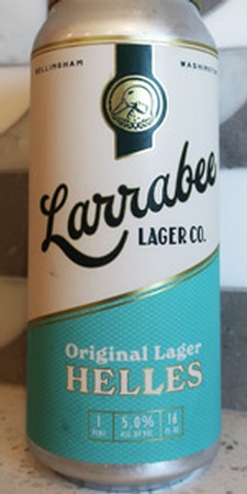 Larrabee Lager Co Helles Orginal Lager 16oz Can