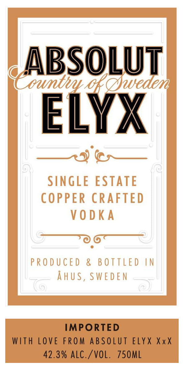 Absolut Elyx Vodka 1 Liter