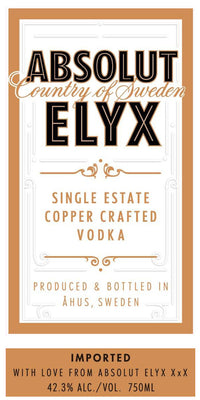 Absolut Elyx Vodka 1 Liter