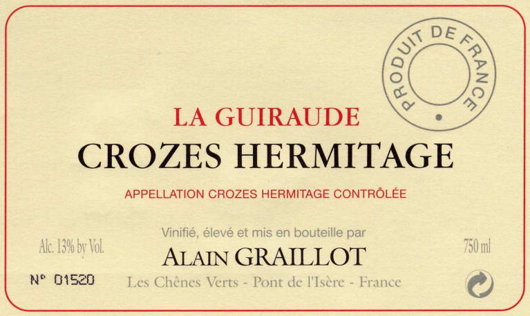 Alain Graillot Crozes Hermitage Rouge 2021