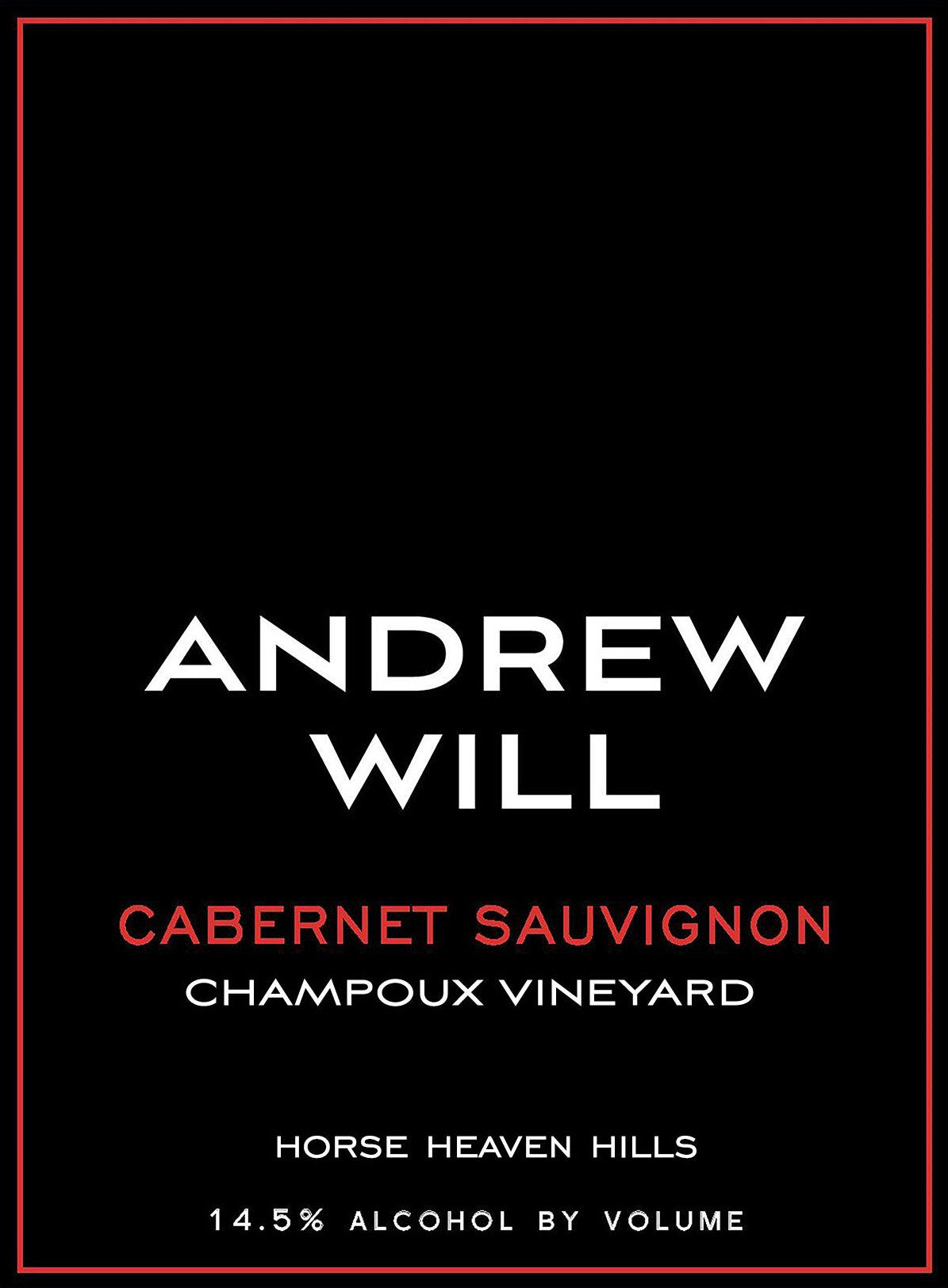 Andrew Will Champoux Vineyard Cab Sauv 2018