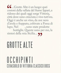 Arianna Occhipinti Grotte Alta Cerasuolo Di Vittoria 2019