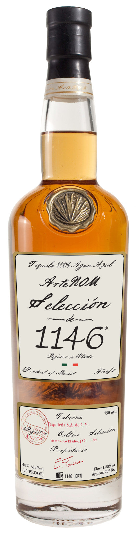 ArteNOM 1146 Tequila Anejo 750mL