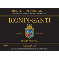 Biondi Santi Tenuta Greppo Brunello di Montalcino Riserva 2015