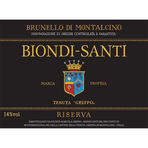 Biondi Santi Tenuta Greppo Brunello di Montalcino Riserva 2015