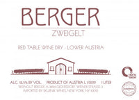 Berger Zweigelt 1L 2018