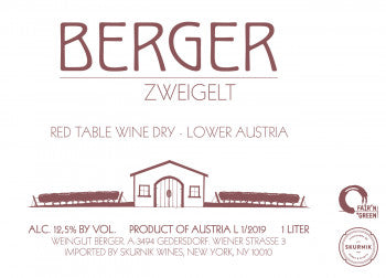Berger Zweigelt 1L 2018