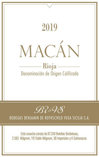 Bodegas Benjamin Rothschild and Vega Sicilia Macan Clasico 2019