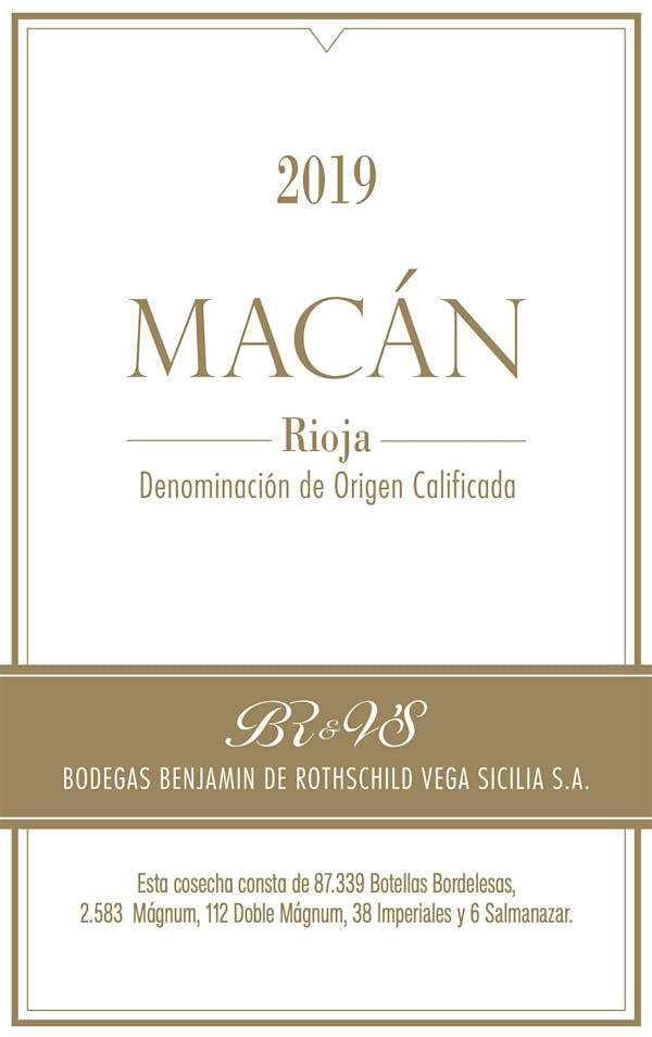 Bodegas Benjamin Rothschild and Vega Sicilia Macan Clasico 2019