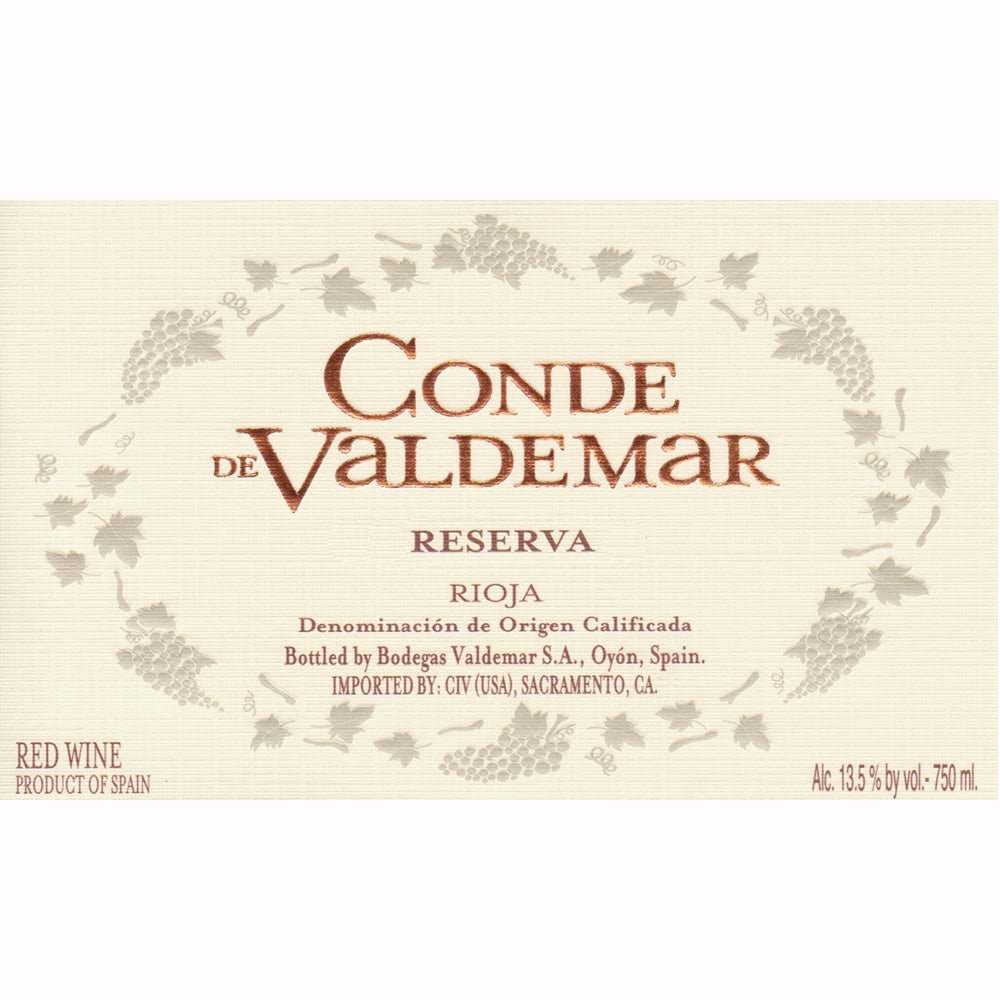 Bodegas Valdemar Conde Valdemar Gran Reserva Rioja 2012