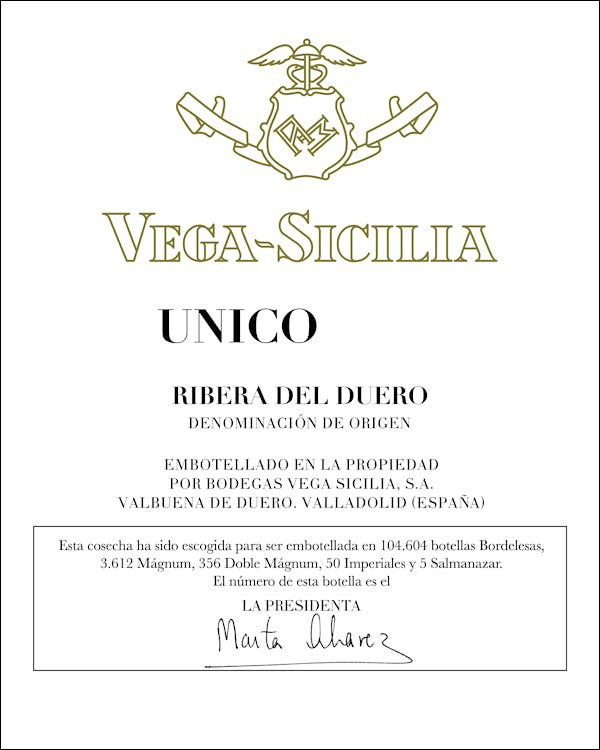 Bodegas Vega Sicilia Unico Tinto 2013