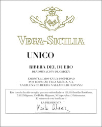 Bodegas Vega Sicilia Unico Tinto 2013