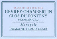 Bruno Clair Gevrey-Chambertin Clos du Fonteny Monopole Premier Cru 2021