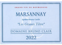 Bruno Clair Marsannay Les Grasses Tetes 2022