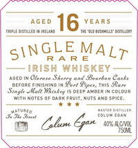 Bushmills 16 Year Single Malt Irish Whisky
