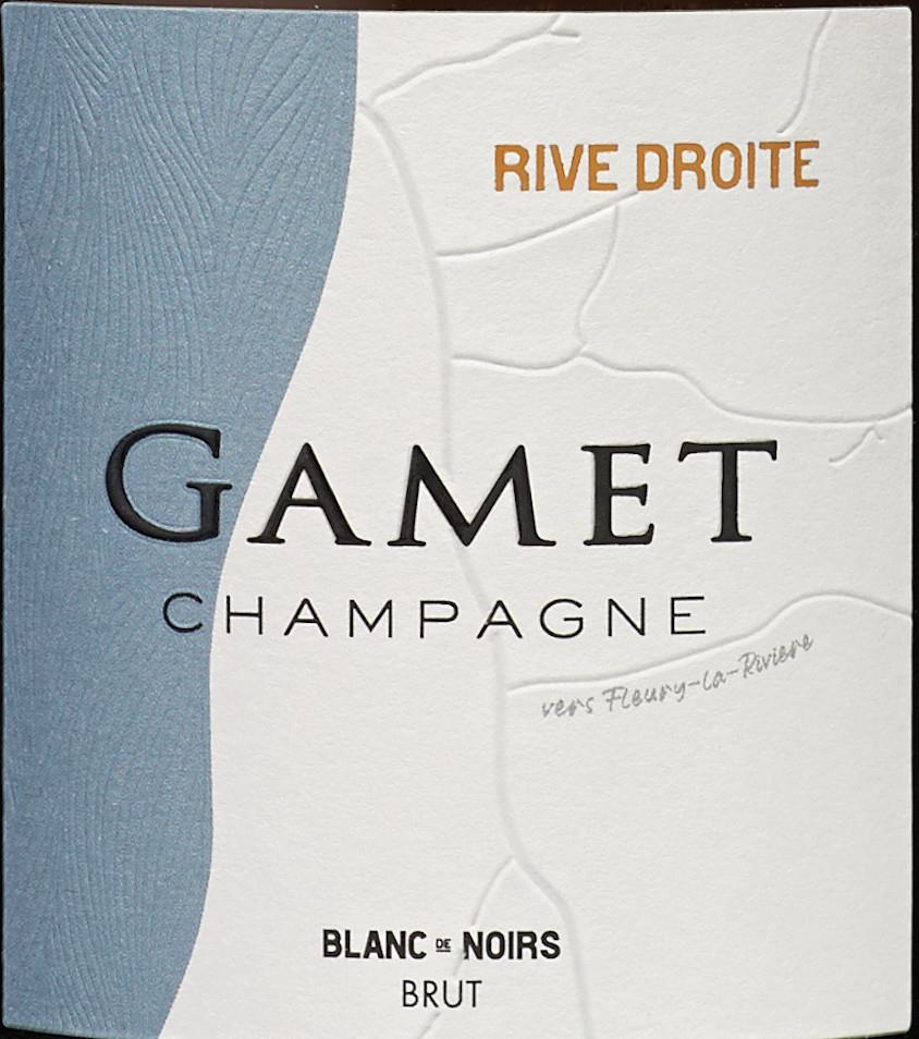 Champagne Gamet Rive Droite Blanc de Noirs NV