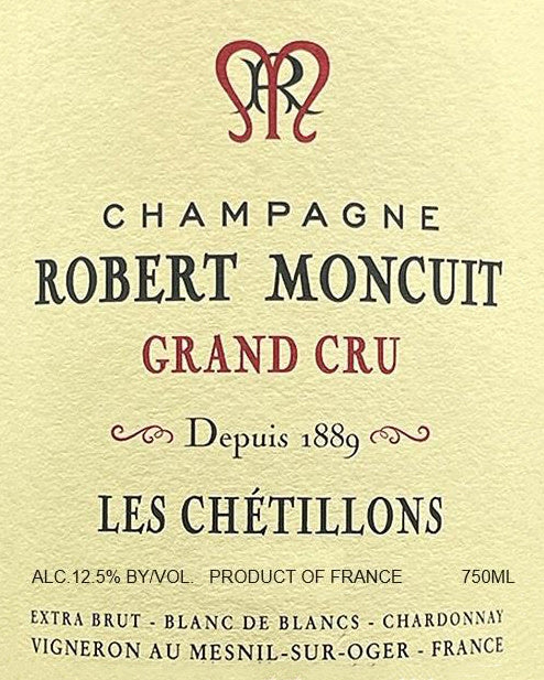 Champagne Robert Moncuit BdB Les Chetillons 2015