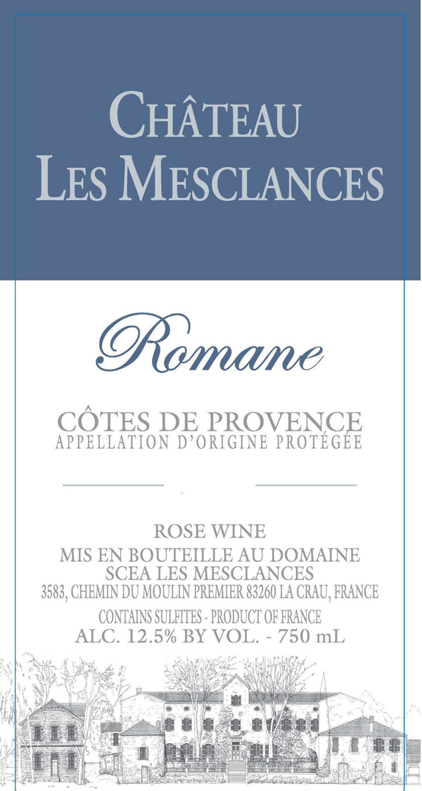 Chateau Les Mesclances Romane Cotes de Provence Rosé 2022