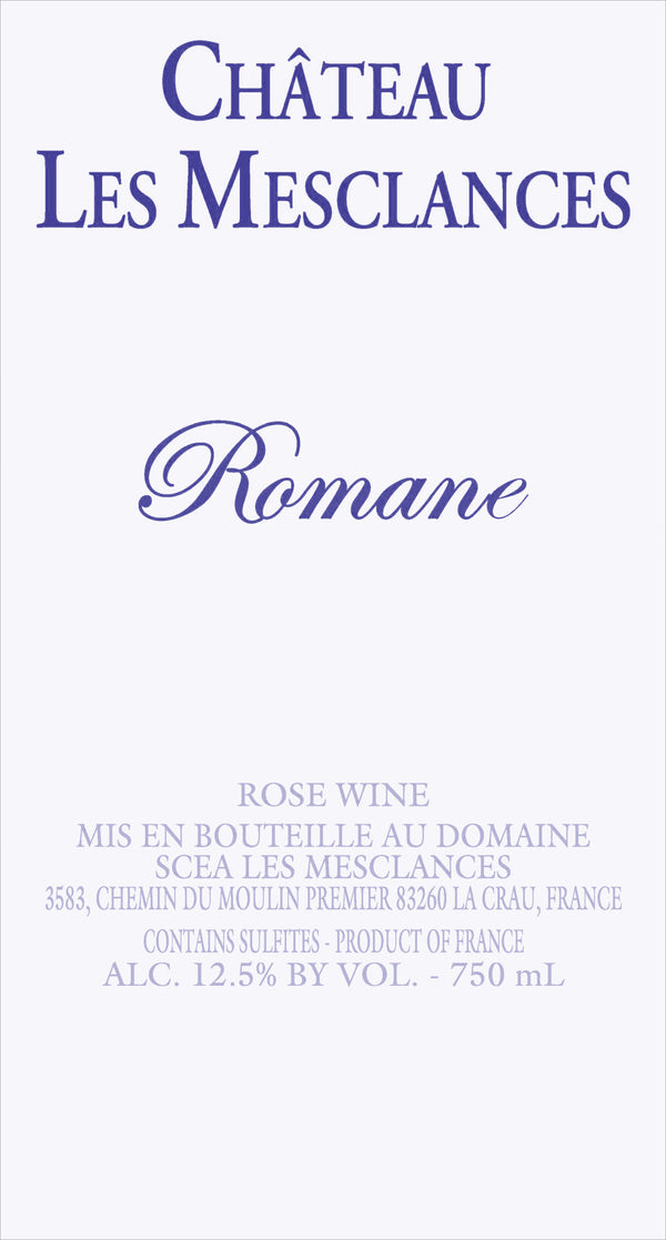 Chateau Les Mesclances Romane Cotes de Provence Rose 2023