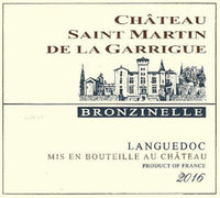 Chateau Saint Martin De La Garrigue Bronzinelle 2019
