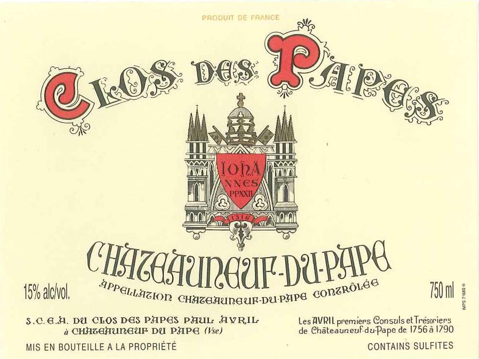 Clos des Papes Chateauneuf-du-Pape 2021