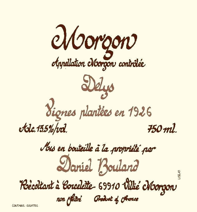 Daniel Bouland Morgon Les Delys 2017