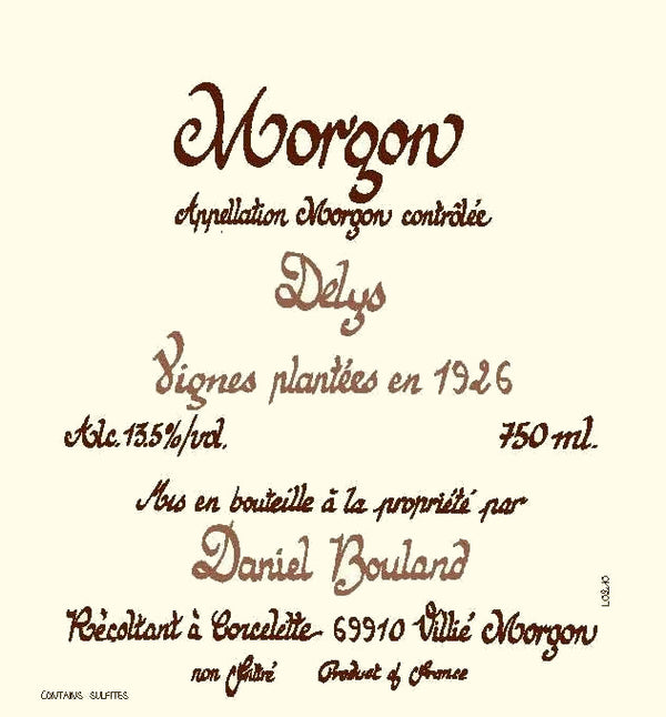 Daniel Bouland Morgon Les Delys 2017