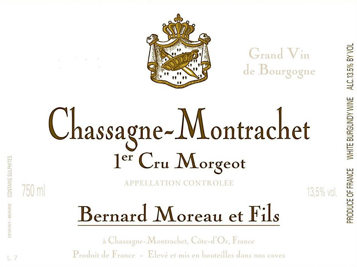 Domaine Bernard Moreau Chassagne-Montrachet 1er Cru Champgains 2020
