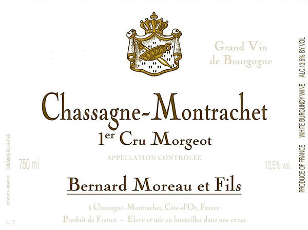 Domaine Bernard Moreau Chassagne-Montrachet 1er Cru Champgains 2020