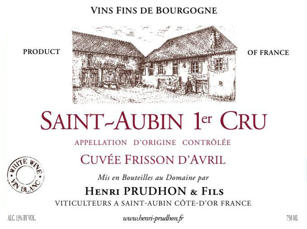 Domaine Henri Prudhon Saint-Aubin Premier Cru Cuvee Frisson d'Avril 2021