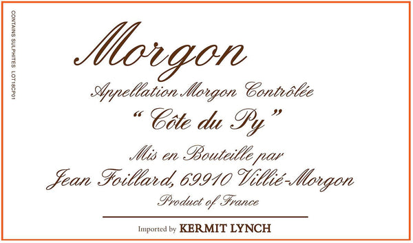 Domaine Jean Foillard Morgon Cote du Py 2023