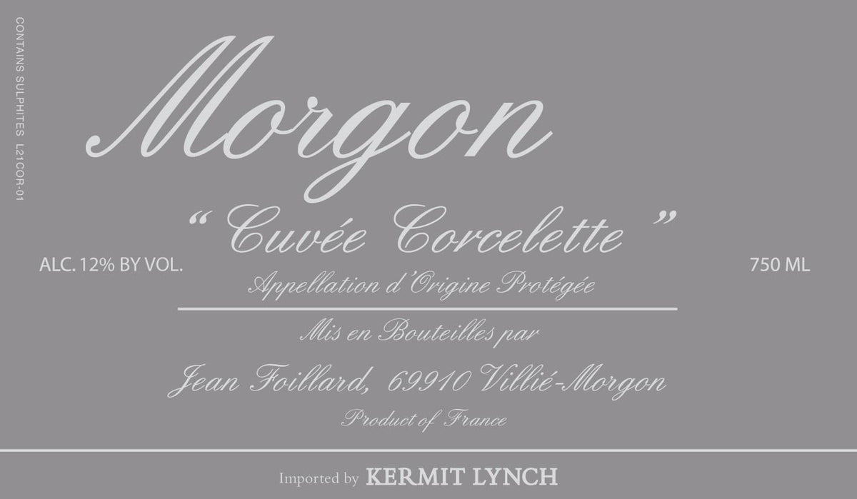 Domaine Jean Foillard Morgon Cuvee Corcelette 2021