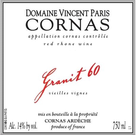 Domaine Vincent Paris Cornas Granit 60 2022