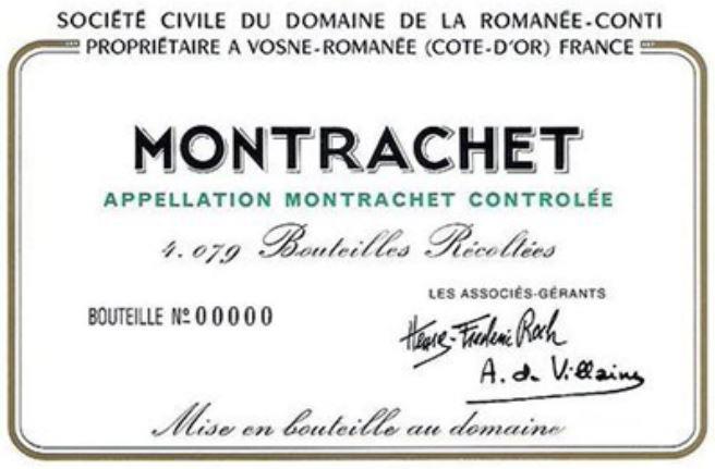 Domaine de la Romanee-Conti Le Montrachet Grand Cru DRC 2019