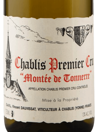 Domaine Rene et Vincent Dauvissat Chablis Premier Cru Montee de Tonnerre 2016