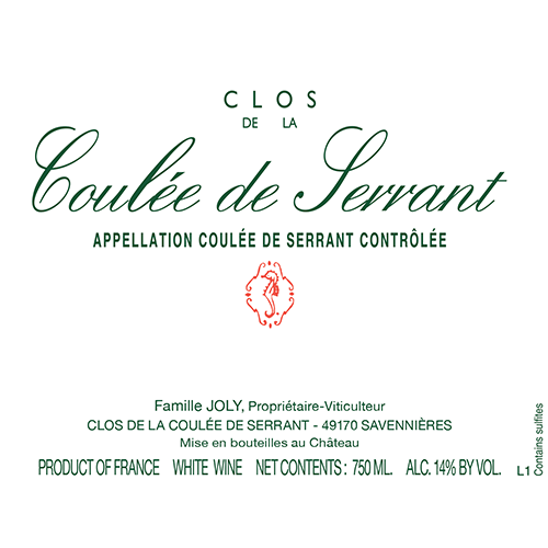 Nicolas Joly Clos de la Coulee de Serrant 2022