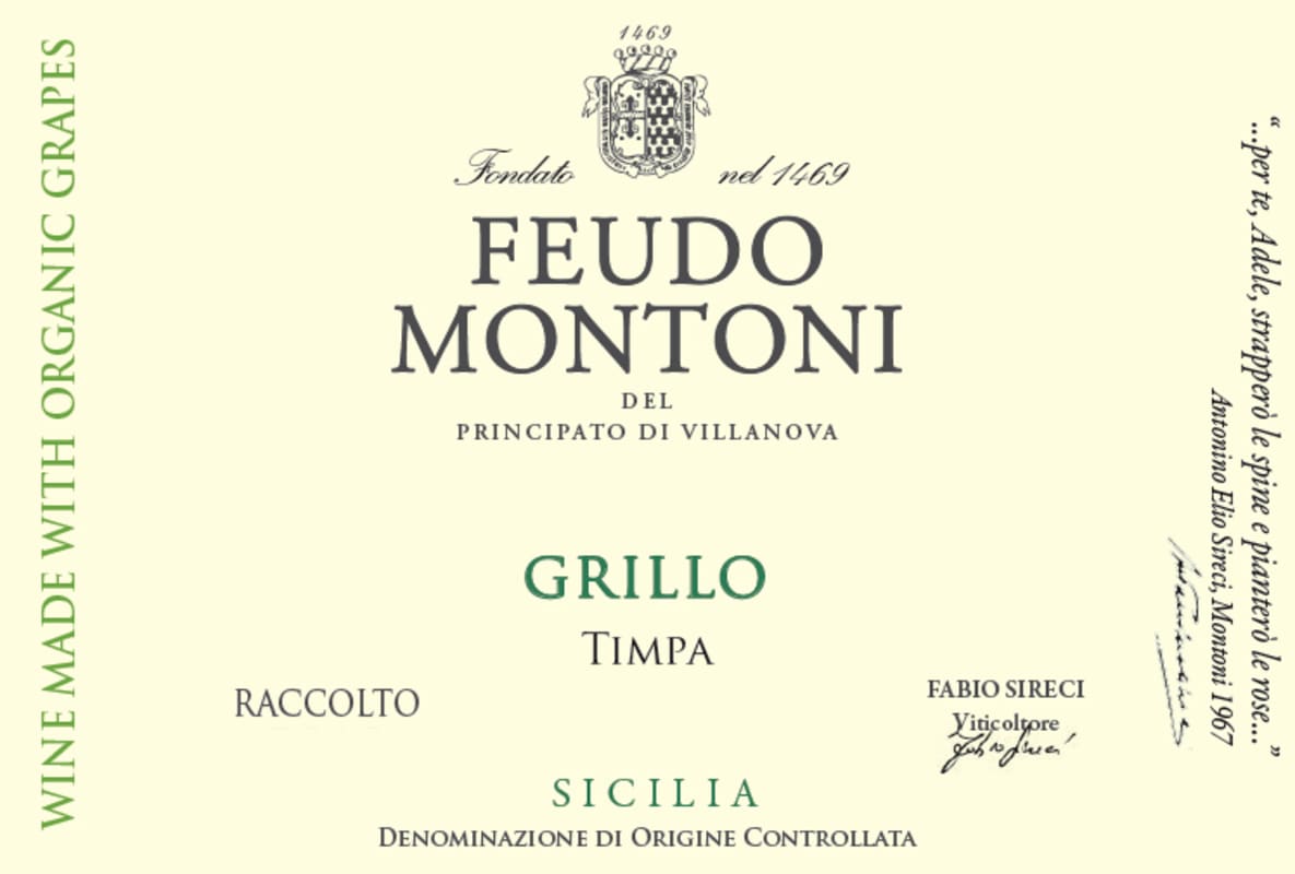 Feudo Montoni Grillo Timpa 2023