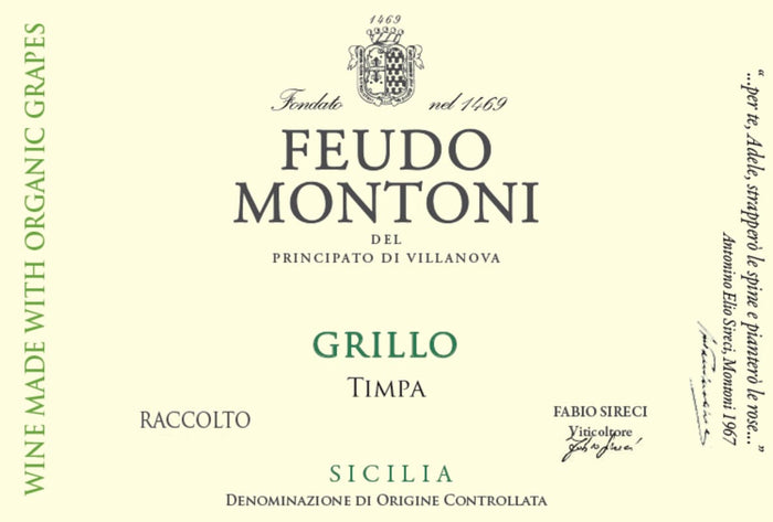 Feudo Montoni Grillo Timpa 2023