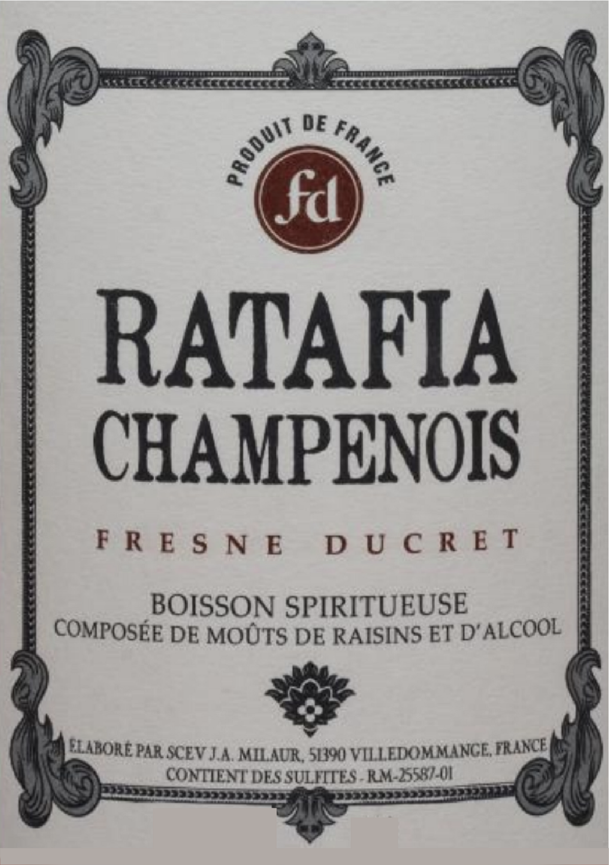 Champagne Fresne-Ducret Ratafia Champenois 750mL