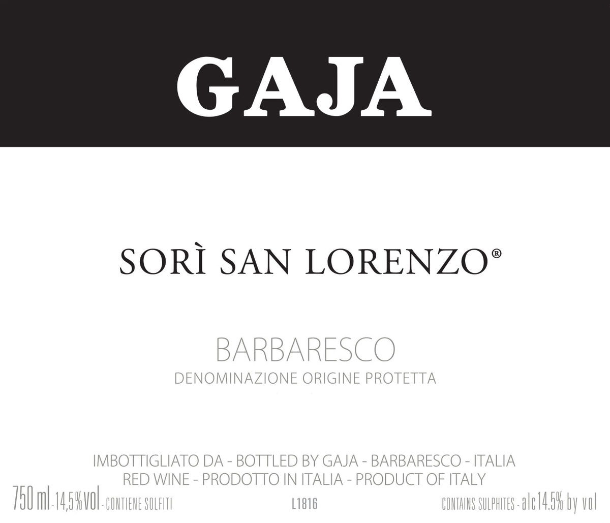 Gaja Sori San Lorenzo 2017