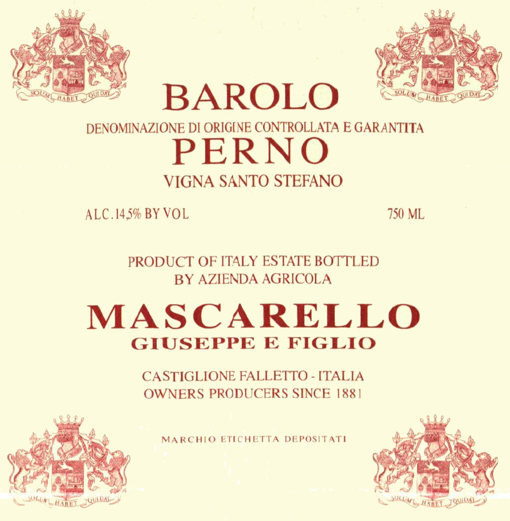 Giuseppe Mascarello & Figlio Barolo Santo Stefano di Perno 2018