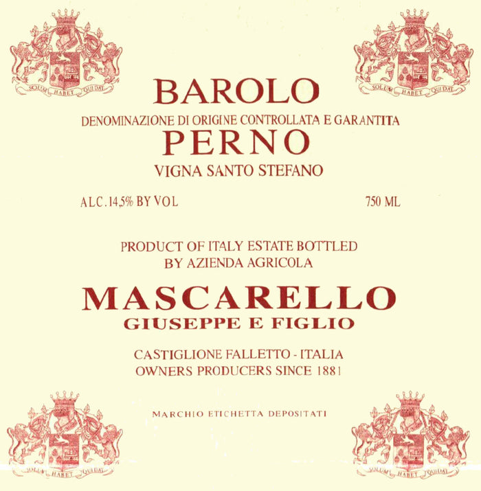 Giuseppe Mascarello & Figlio Villero Barolo 2015