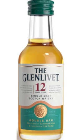 The Glenlivet 12 Year Single Malt Double Oak Scotch 50mL