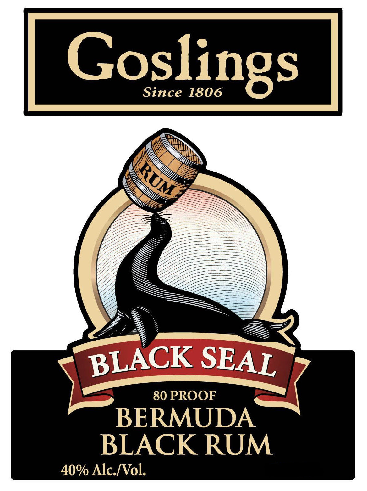 Goslings Black Seal Rum 1 Liter