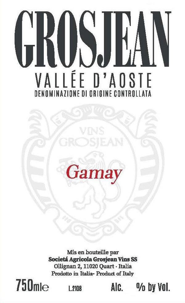 Grosjean Freres Vallee D'Aoste Gamay 2020
